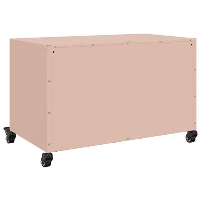 vidaXL Tv-bänk rosa 68x39x43,5 cm stål