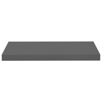 vidaXL Svävande vägghyllor 4 st grå högglans 60x23,5x3,8 cm MDF