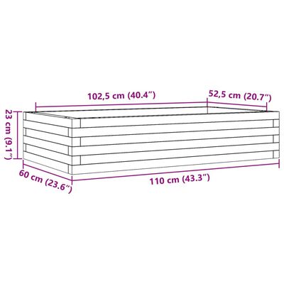 vidaXL Odlingslåda 110x60x23 cm massivt douglasträ