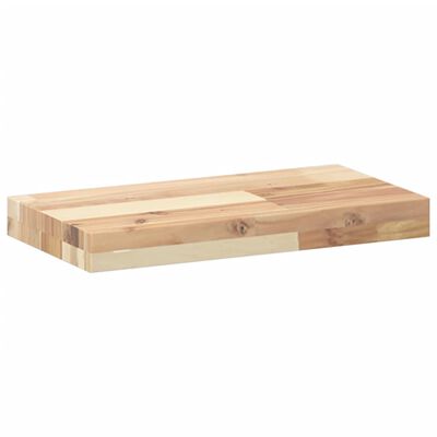 vidaXL Svävande hyllor 4 st 40x20x4 cm obehandlat massivt akaciaträ