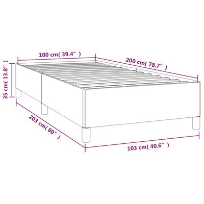 vidaXL Sängram svart 100x200 cm konstläder