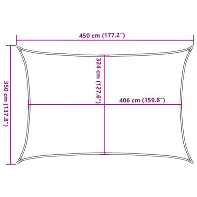 vidaXL Solsegel sandfärgat 4,5x3,5 m 100% polyesteroxford