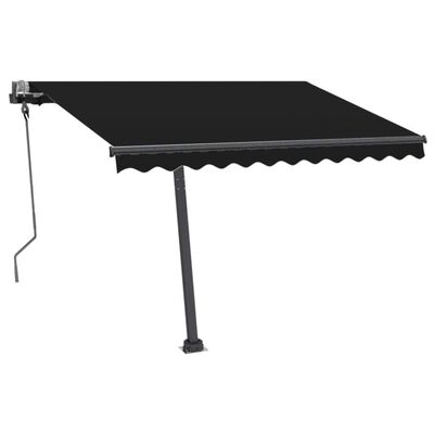 vidaXL Fristående markis manuellt infällbar 300x250 cm antracit