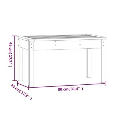 vidaXL Trädgårdsbänk 80x44x45 cm massivt douglasträ