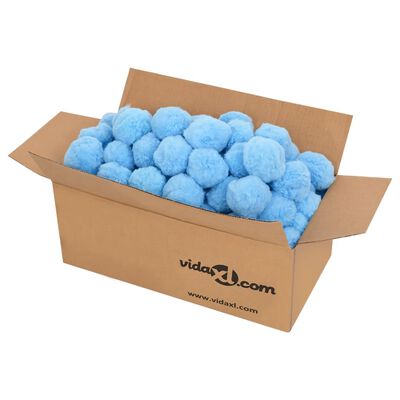 vidaXL Antibakteriella filterbollar blå 1400 g polyeten