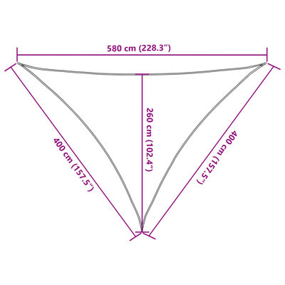 vidaXL Solsegel ljusgrå 4x4x5,8 m 100% polyesteroxford