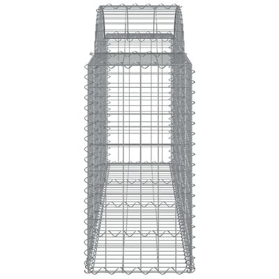 vidaXL Gabioner bågformade 2 st 200x50x80/100 cm galvaniserat järn