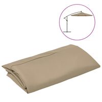 vidaXL Reservtyg för frihängande parasoll taupe 300 cm