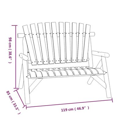 vidaXL Loungegrupp 5 delar massivt granträ