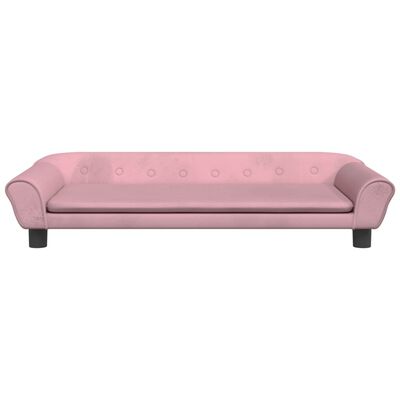 vidaXL Barnsoffa rosa 100x50x26 cm sammet