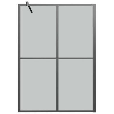 vidaXL Duschvägg 140x195 cm mörkt härdat glas