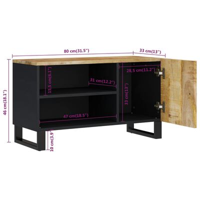 vidaXL TV-skåp 80x33x46 cm massivt mangoträ och konstruerat trä