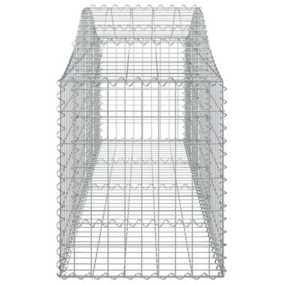 vidaXL Gabioner bågformade 40 st 200x50x60/80 cm galvaniserat järn