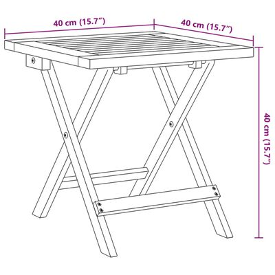 vidaXL Solsäng med bord svart massivt akaciaträ och tyg