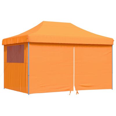 vidaXL Pop-Up hopfällbart partytält med 4 sidoväggar ORANGE