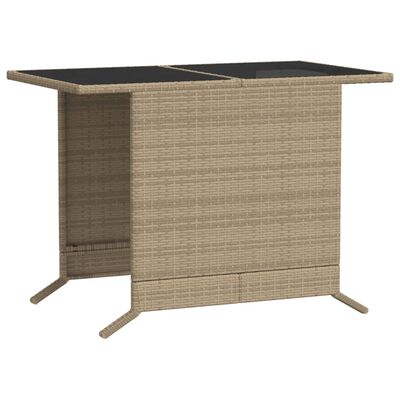 vidaXL Bistrogrupp med dynor 3 delar beige konstrotting