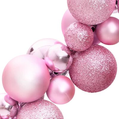 vidaXL Girlang julkulor rosa 175 cm polystyren
