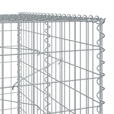 vidaXL Gabionkorg med skydd 150x100x200 cm galvaniserat järn