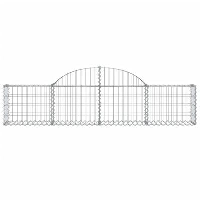 vidaXL Gabion bågformad 11 st 200x30x40/60 cm galvaniserat järn