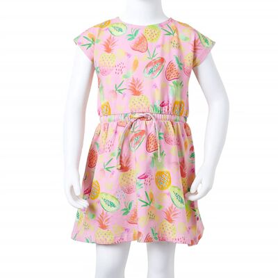 Barnklänning mild rosa 128