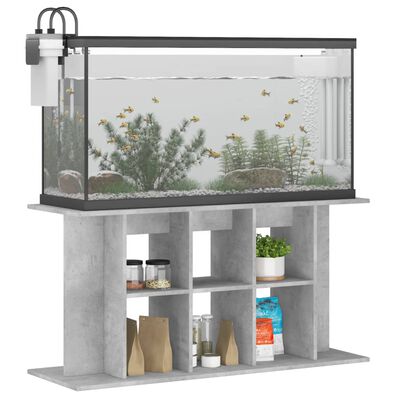 vidaXL Akvariebänk betonggrå 120x40x60 cm konstruerat trä