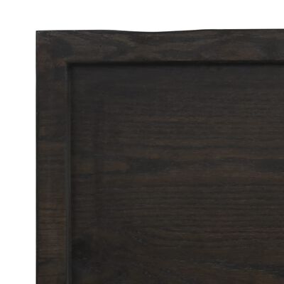 vidaXL Bordsskiva mörkbrun 180x60x(2-4) cm massivt trä levande kant