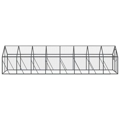 vidaXL Fågelvoljär antracit 1,79x8x1,85 m aluminium