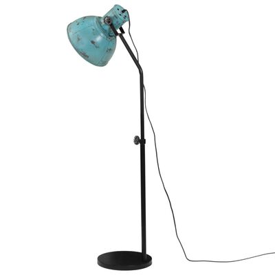 vidaXL Golvlampa 25 W nött blå 30x30x90-150 cm E27