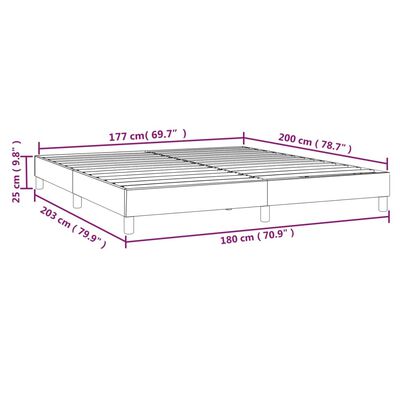 vidaXL Sängram vit 180x200 cm konstläder