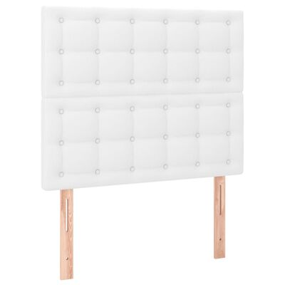 vidaXL Huvudgavlar 2 st vit 90x5x78/88 cm konstläder