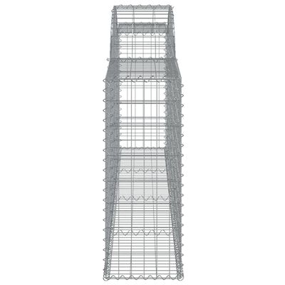 vidaXL Gabioner bågformade 12 st 300x30x80/100 cm galvaniserat järn