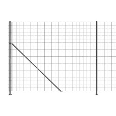 vidaXL Stängsel med stolpsko antracit 1,8x25 m