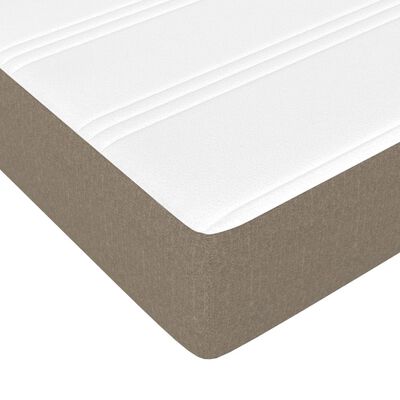 vidaXL Pocketresårmadrass taupe 90x190x20 cm tyg