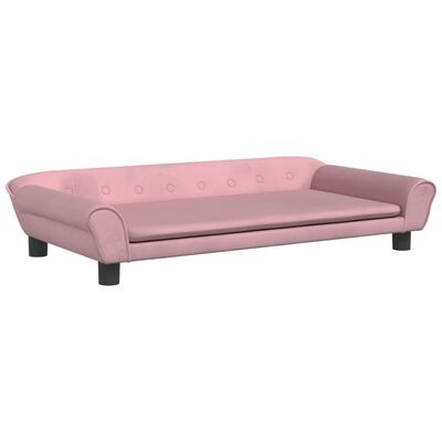 vidaXL Barnsoffa rosa 100x50x26 cm sammet