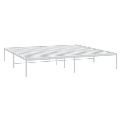 vidaXL Sängram metall vit 193x203 cm