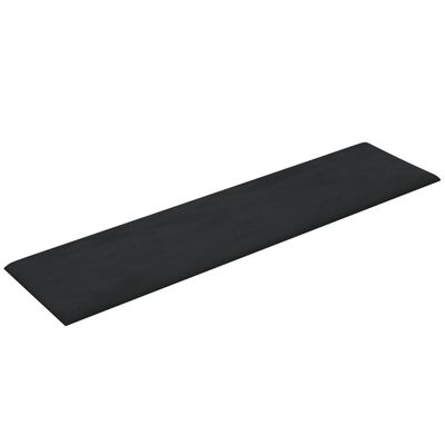 vidaXL Väggpaneler 12 st Svart 60x15 cm sammet 1,08 m²