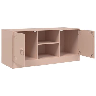 vidaXL TV-skåp rosa 99x39x44 cm stål