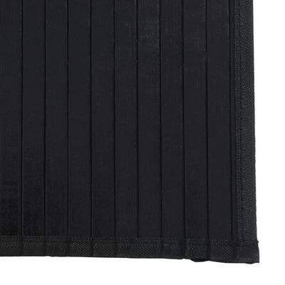 vidaXL Matta rektangulär svart 100x300 cm bambu