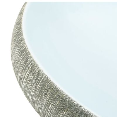 vidaXL Handfat grå och blå oval 59x40x15 cm keramik