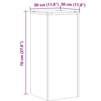 vidaXL Växtställ 2 st ek 30x30x70 cm konstruerat trä