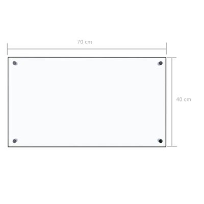 vidaXL Stänkskydd transparent 70x40 cm härdat glas