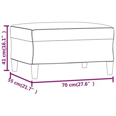 vidaXL Fotpall svart 70x55x41 cm konstläder