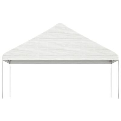 vidaXL Paviljong med tak vit 4,46x5,88x3,75 m polyeten