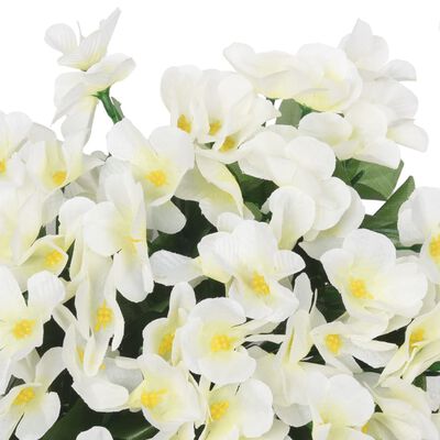 vidaXL Julkransar med blommor 3 st vit 85 cm