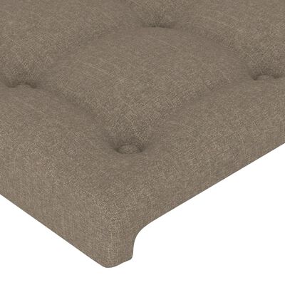 vidaXL Sänggavel LED taupe 90x5x118/128 cm tyg