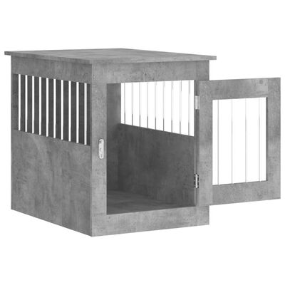 vidaXL Hundbur/sidobord betonggrå 55x75x65 cm konstruerat trä