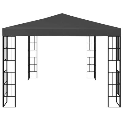 vidaXL Paviljong med ljusslinga LED 3x4 m antracit