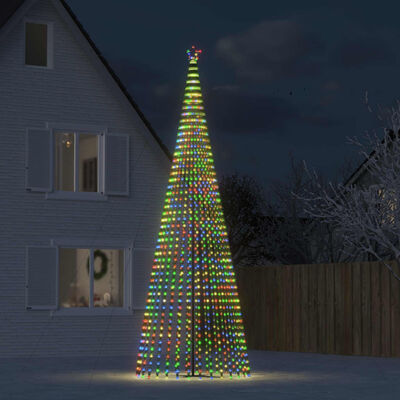 vidaXL Julgranskon 1544 LEDs färgglad 500 cm