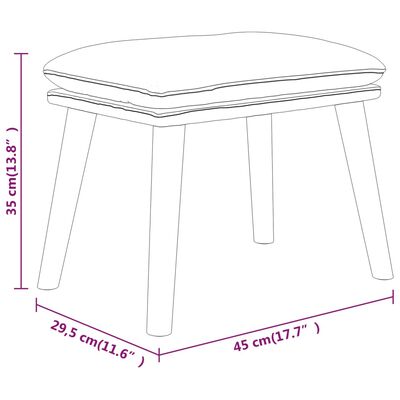 vidaXL Fotpall mörkgrön 45x29,5x35 cm tyg