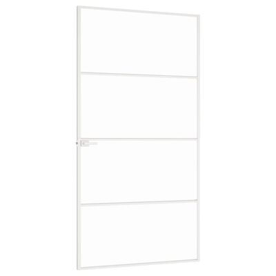 vidaXL Innerdörr 102x201,5 cm härdat glas och aluminium slim